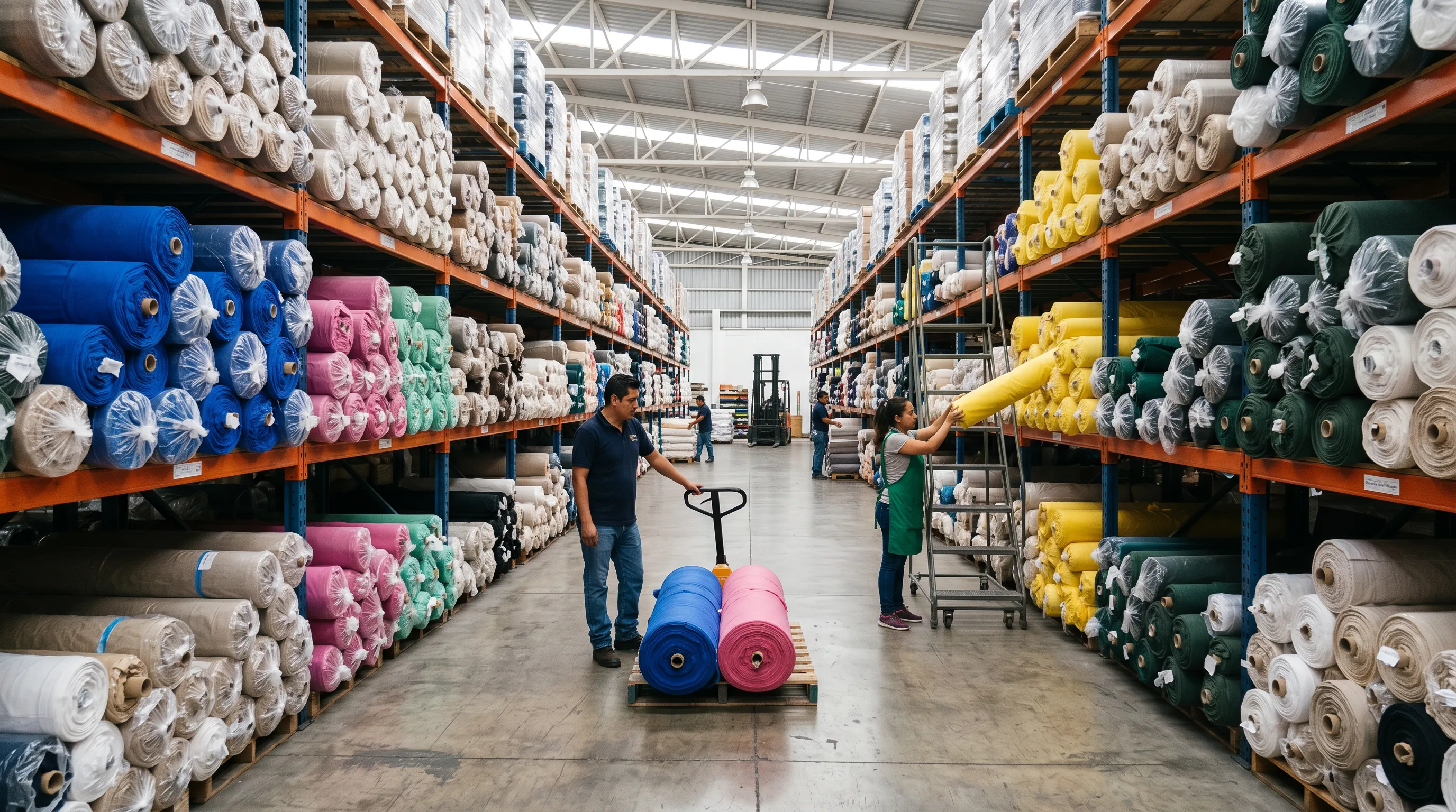 Almacén industrial con productos